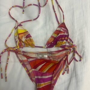 Emilio Pucci Multicolor Bikini Set